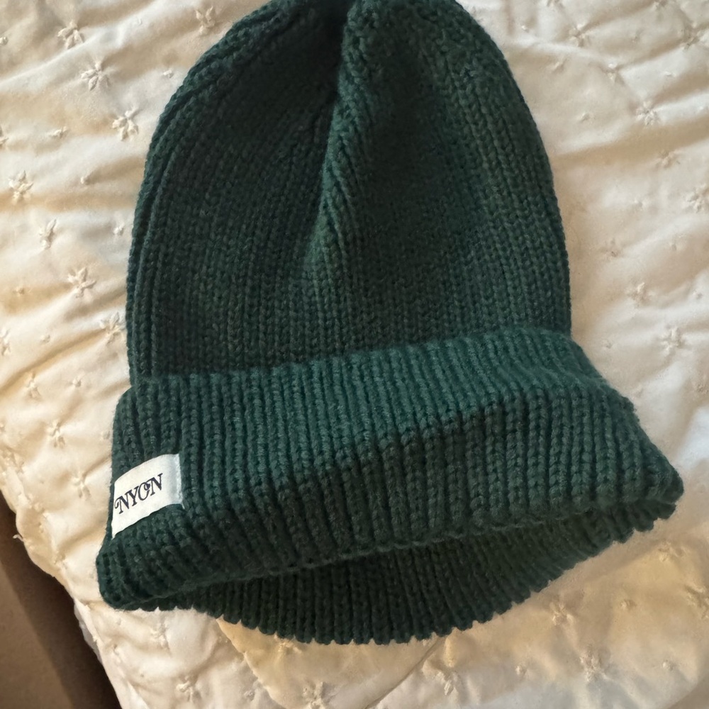 NANAN Green Knit Beanie